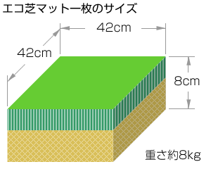 エコ芝マットのサイズ